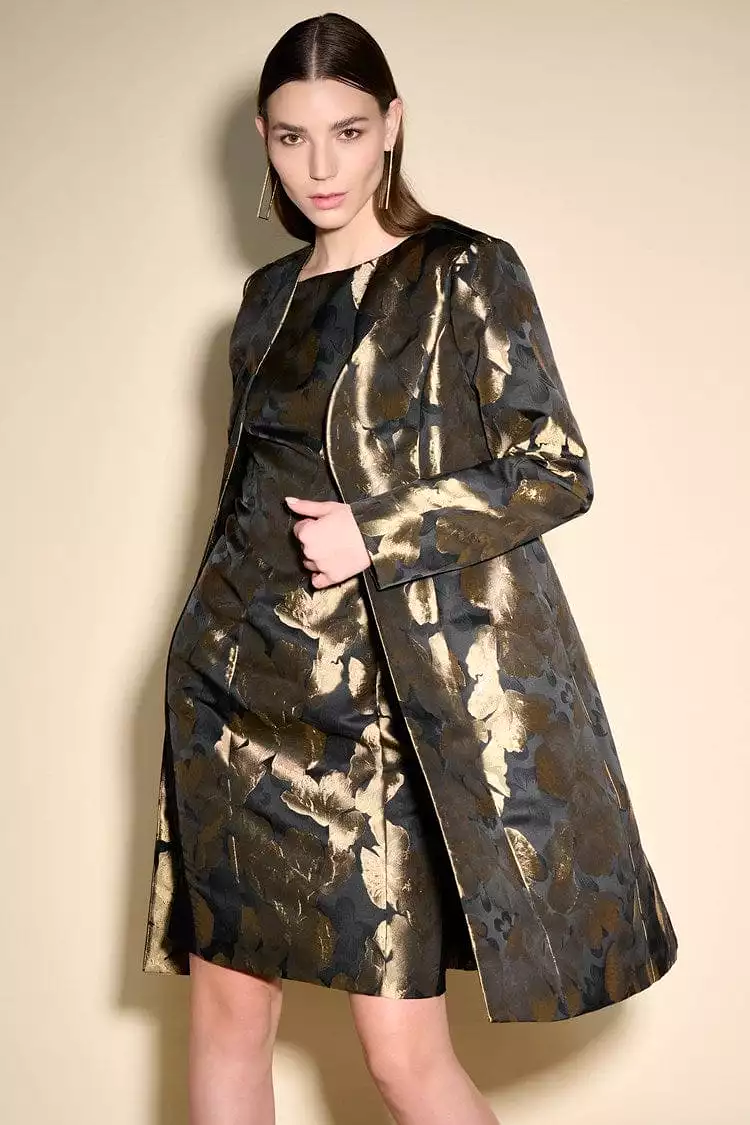 Joseph Ribkoff Printed Woven Jacquard Coat - 233720