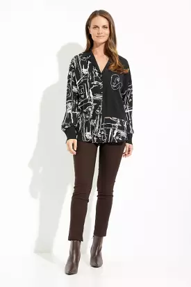 Joseph Ribkoff Two-tone Blouse - 233128