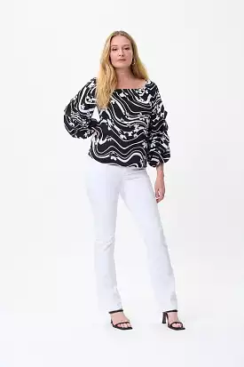 Joseph Ribkoff Wave Print Top  231234 T