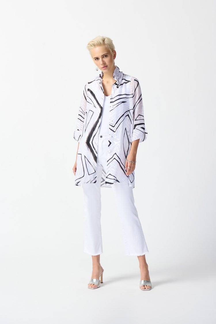 Joseph Ribkoff White/Black Blouse - 242171