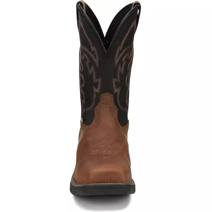 Justin Men's Rush 11 Comp Toe Western Work Boot -Tan- WK4337