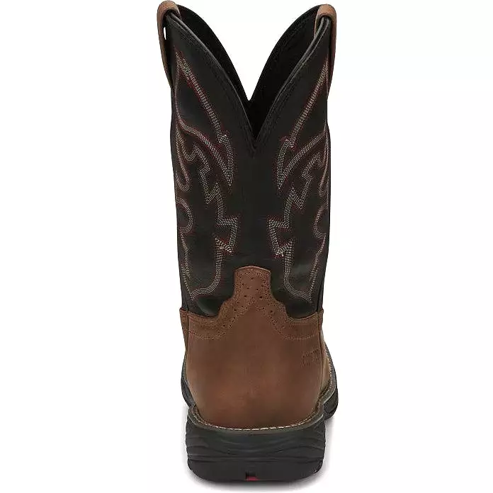 Justin Men's Rush 11 Comp Toe Western Work Boot -Tan- WK4337