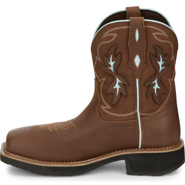 Justin Women's Chisel 8 Nano Comp Toe Western Work Boot -Brown- GY9960