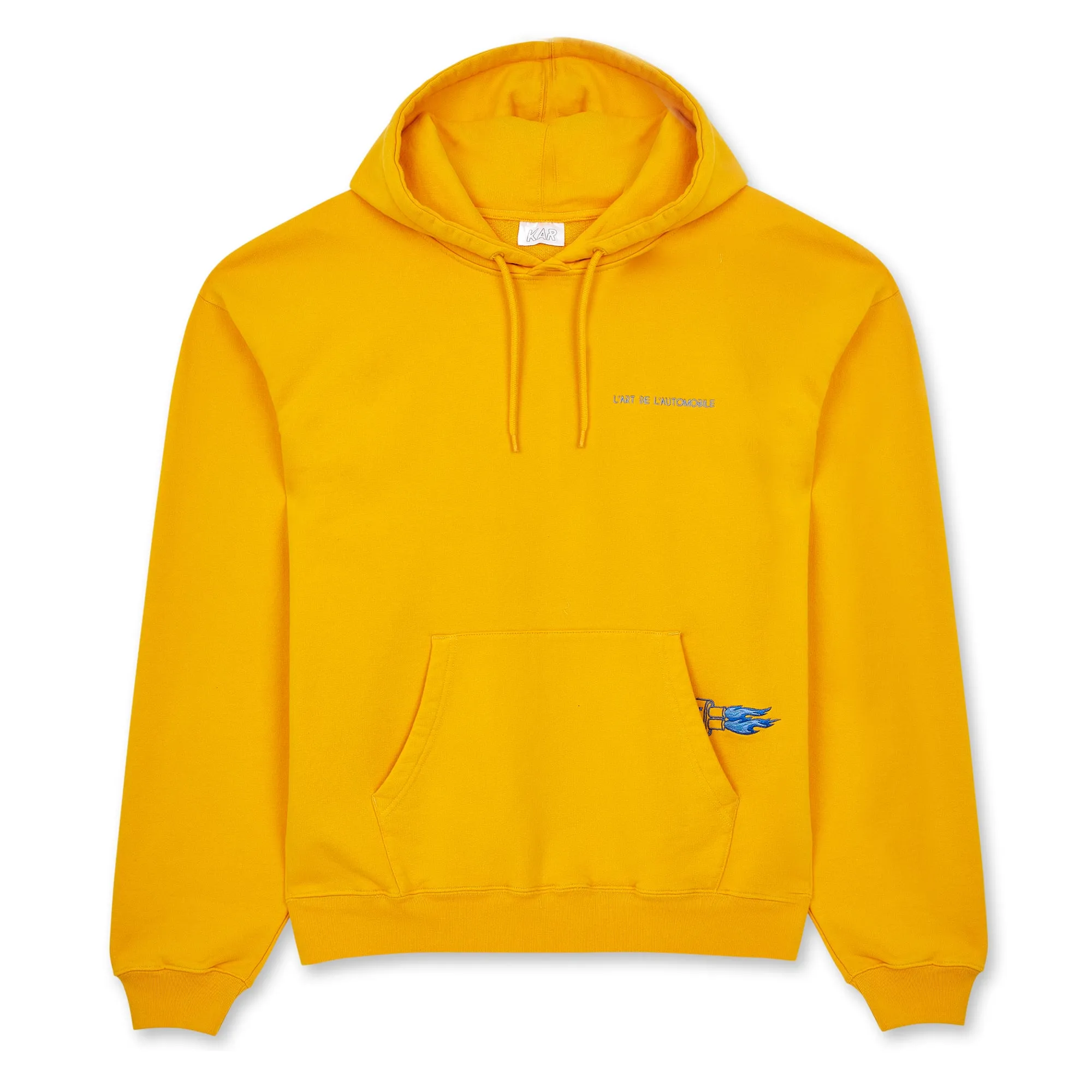 Kar L’Art De L’Automobile Blue Backfire Hoodie  Yellow