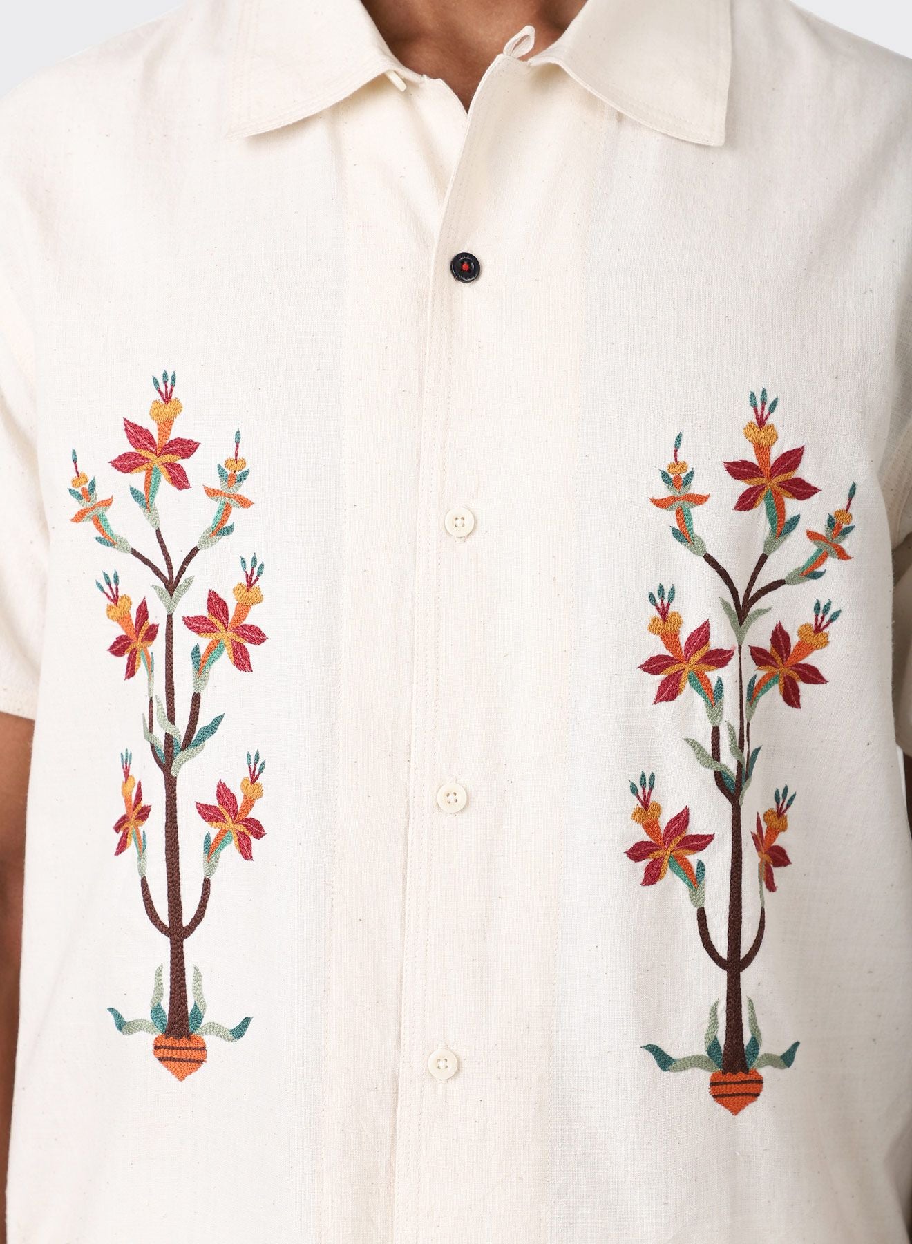 Kardo Design Chintan Embroidered Floral S/S Shirt