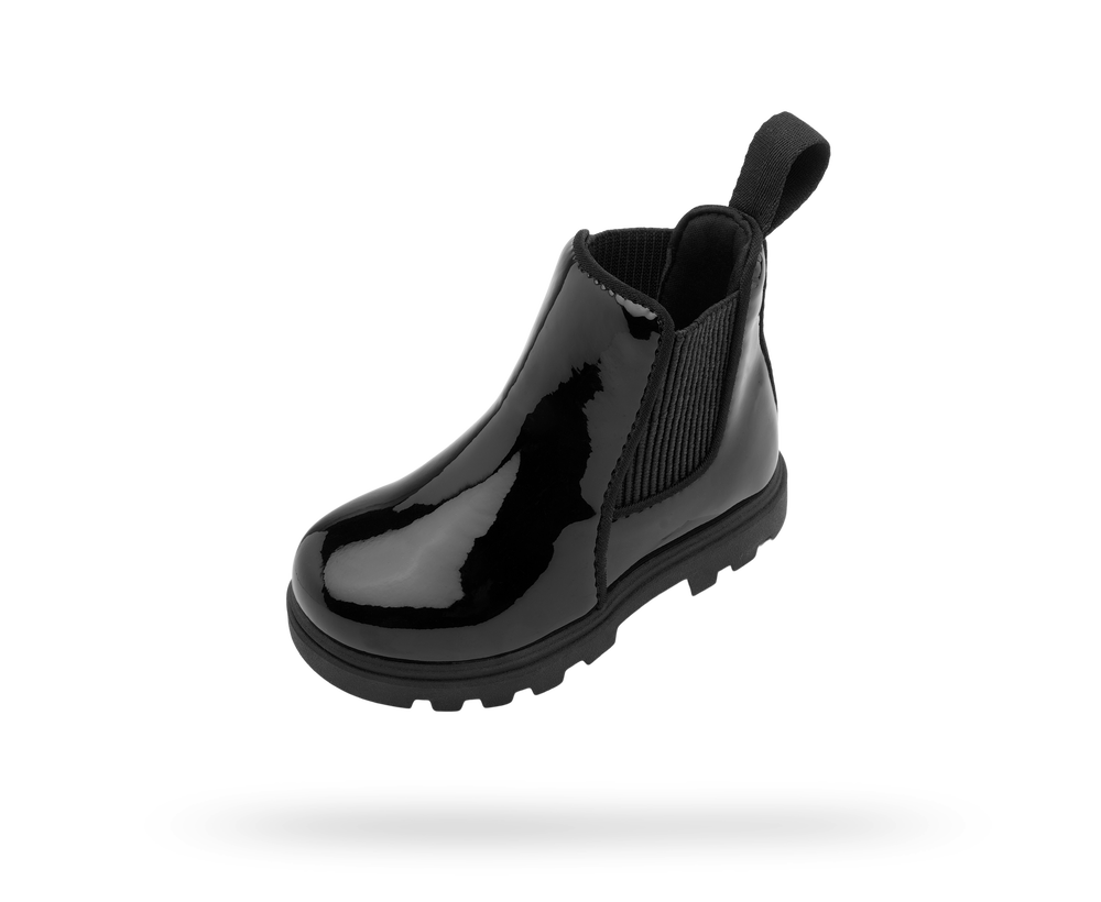 Kensington Treklite Kid's Chelsea Boot - Black Gloss