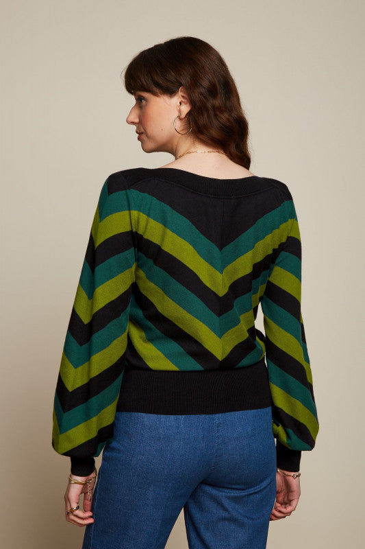 King Louie - Erin Bell Sleeve Top - Pine Green