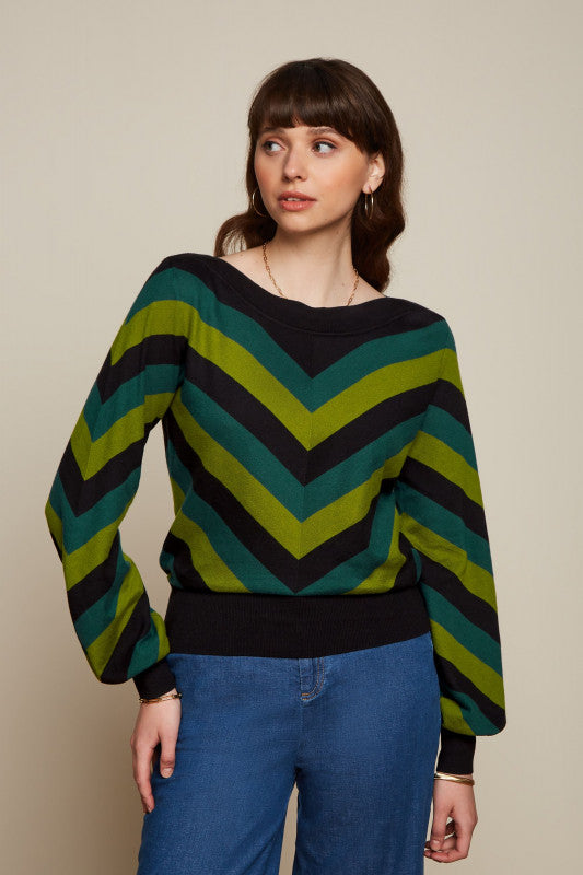 King Louie - Erin Bell Sleeve Top - Pine Green