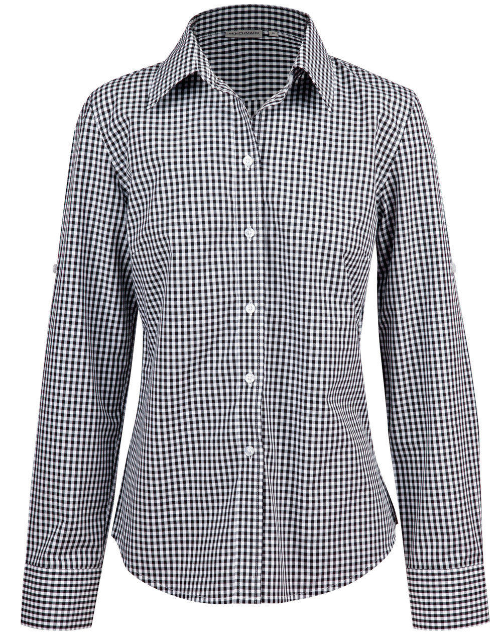 Ladies Gingham Check Long Sleeve Shirt - 3 colors