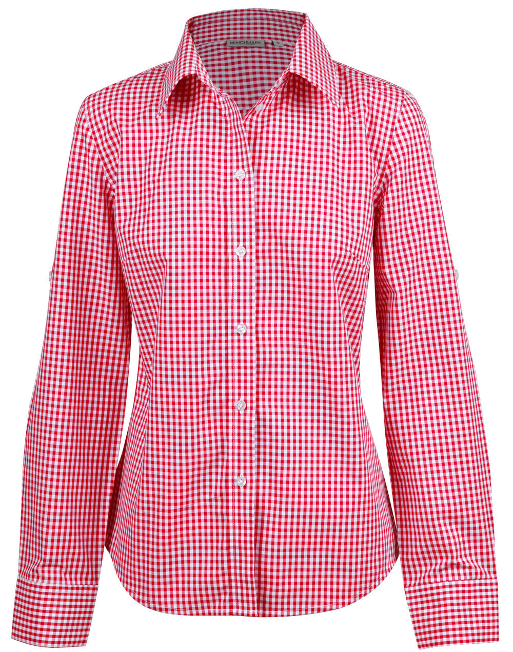 Ladies Gingham Check Long Sleeve Shirt - 3 colors