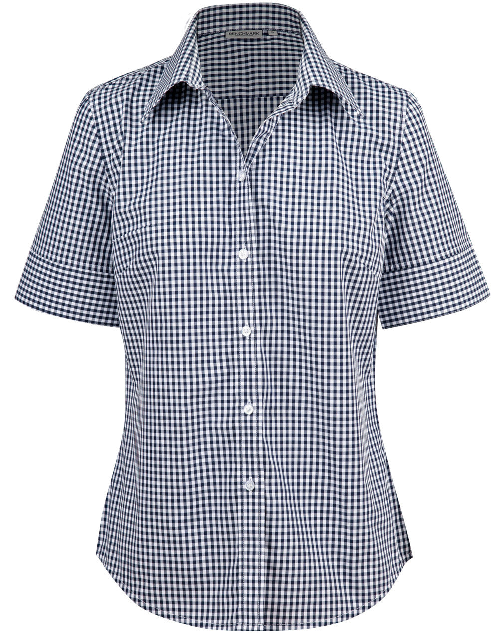 Ladies Gingham Check Short Sleeve Shirt - 3 colors