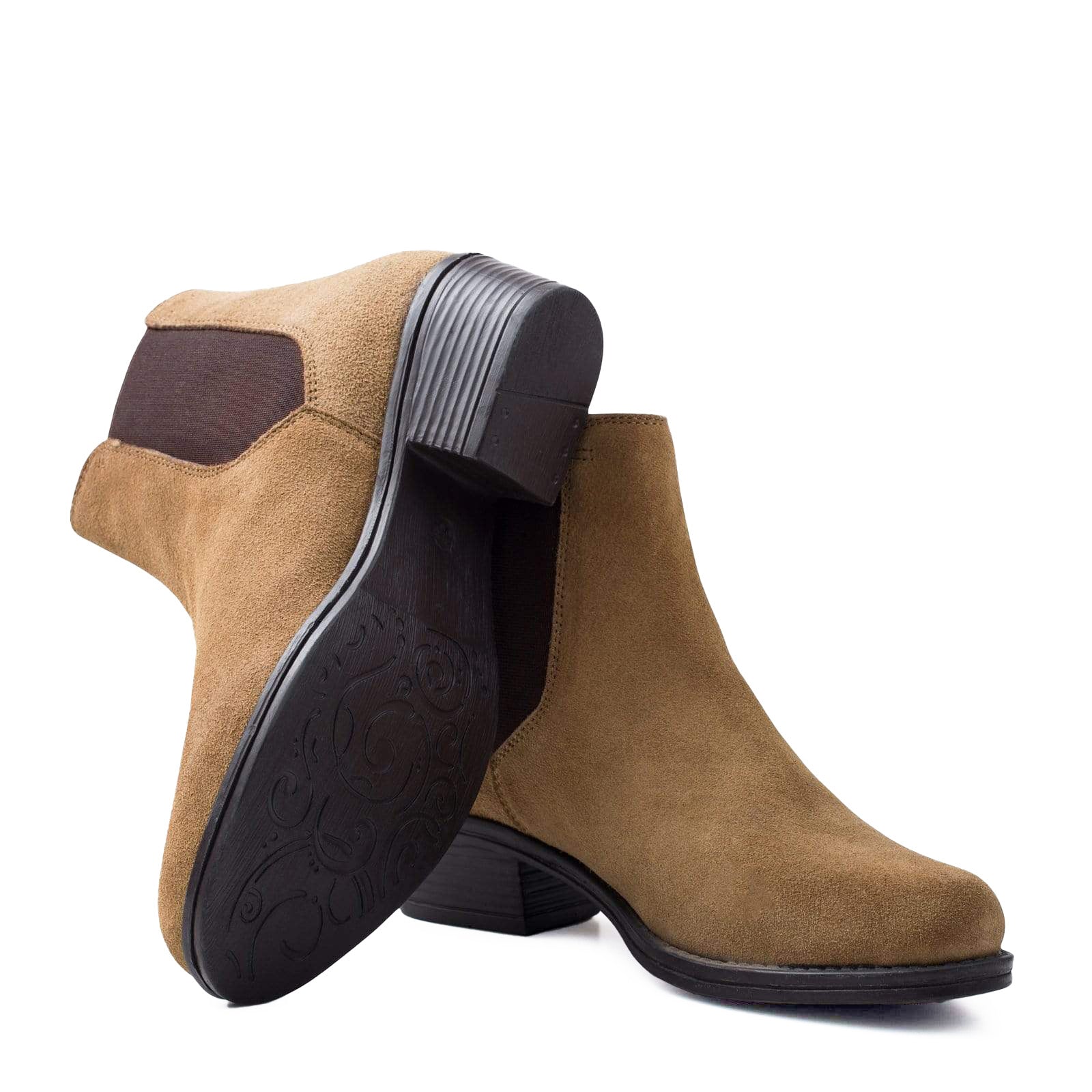 LADIES VICTORIA TAN SUEDE CHELSEA BOOT