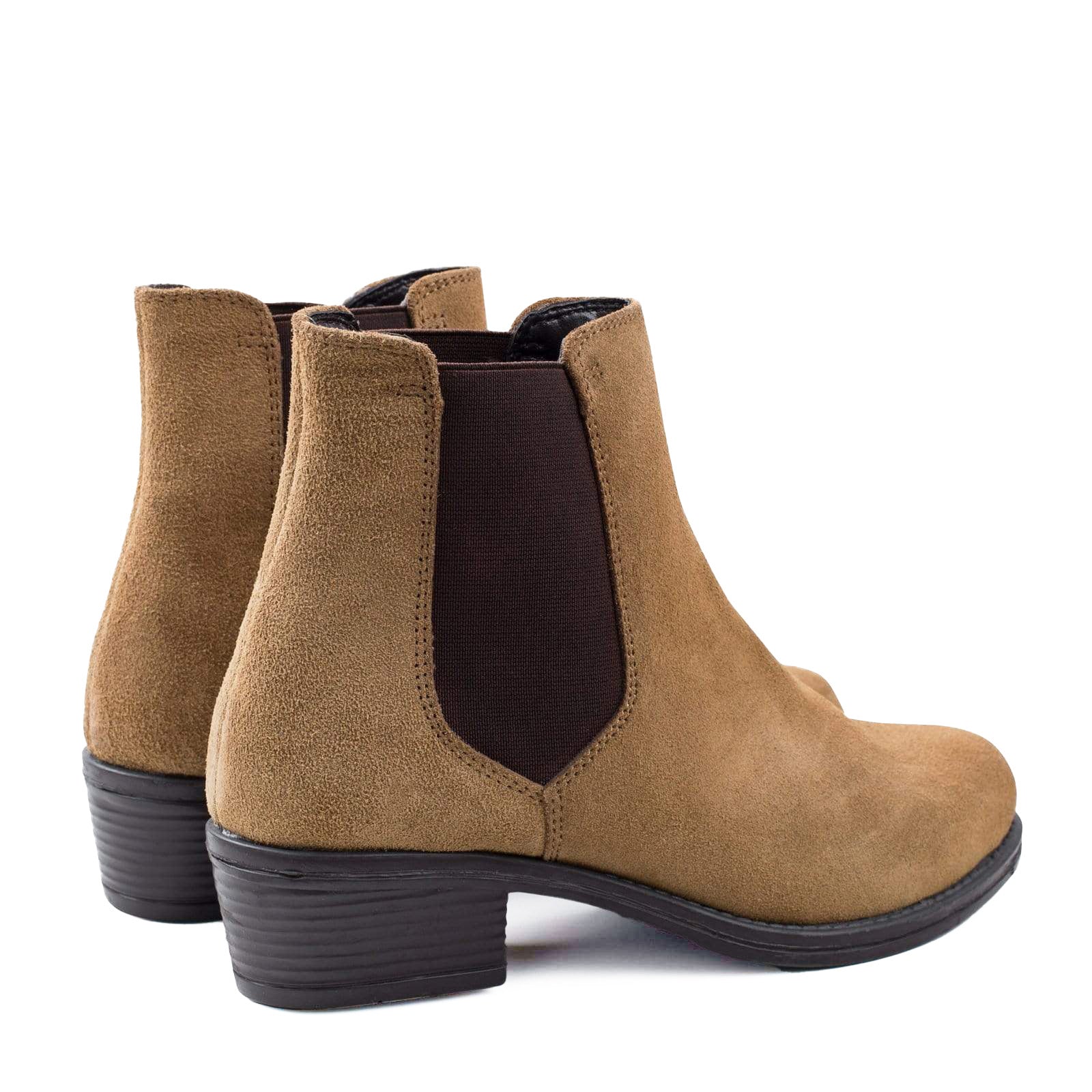 LADIES VICTORIA TAN SUEDE CHELSEA BOOT