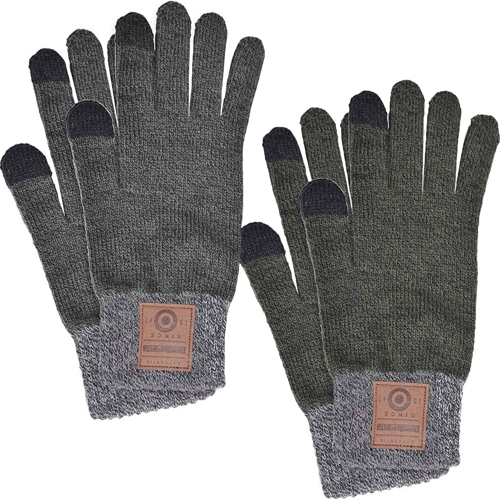 Lambretta Mens Turn Up Touchscreen Compatible Gloves