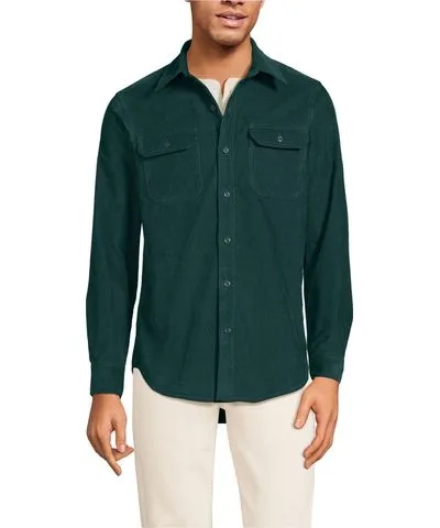 Lands' End Men's Long Sleeve Corduroy Shirt