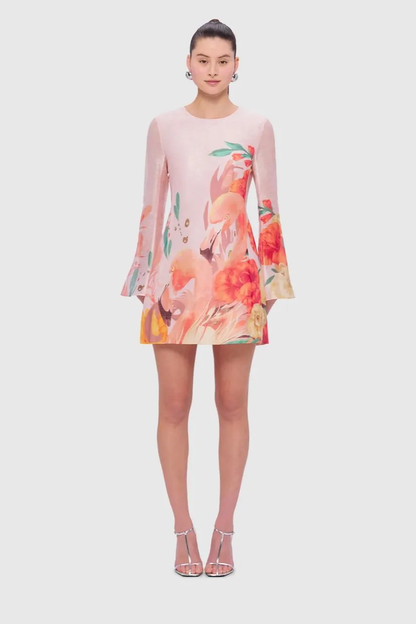 Leo Lin Suzanne Bell Sleeve Mini Dress - Euphoria Print