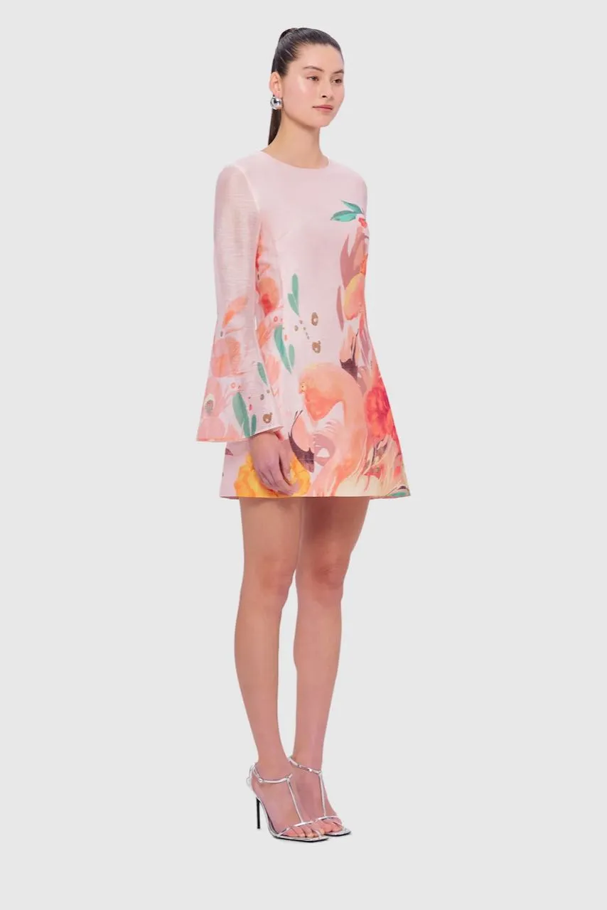 Leo Lin Suzanne Bell Sleeve Mini Dress - Euphoria Print