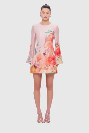 Leo Lin Suzanne Bell Sleeve Mini Dress - Euphoria Print