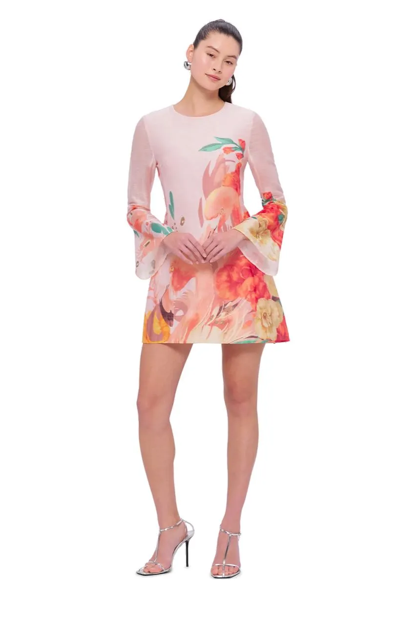 Leo Lin Suzanne Bell Sleeve Mini Dress - Euphoria Print