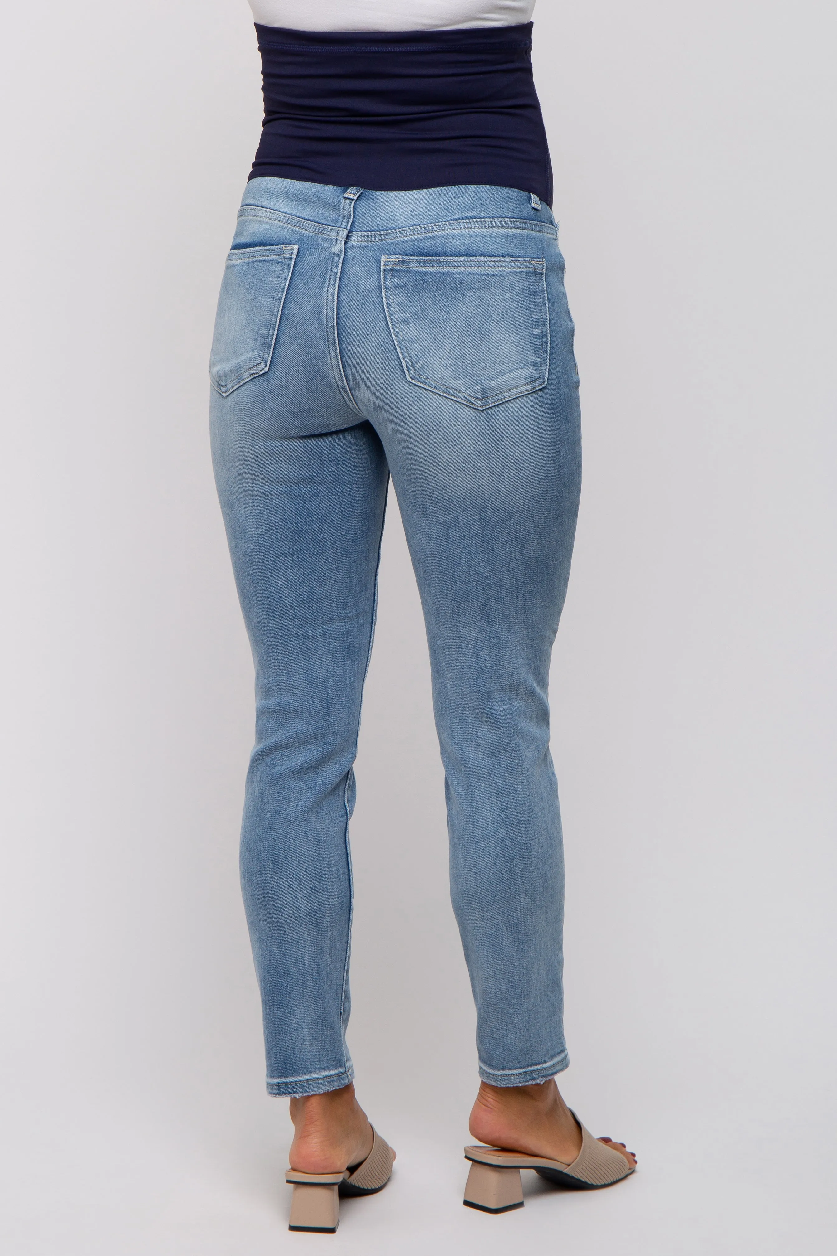 Light Blue Maternity Skinny Jeans