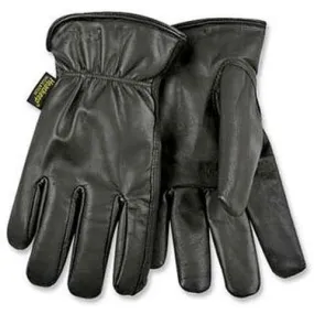 Lined Grain Goatskin Driver Gloves - Black - 93HK