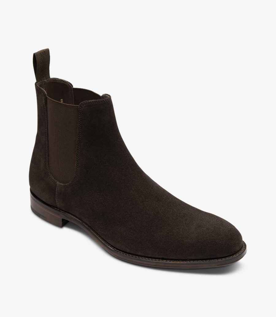 LOAKE - Coppergate Chelsea boot - Dark Brown Suede