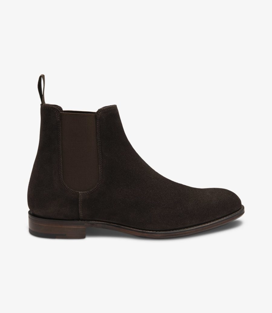 LOAKE - Coppergate Chelsea boot - Dark Brown Suede