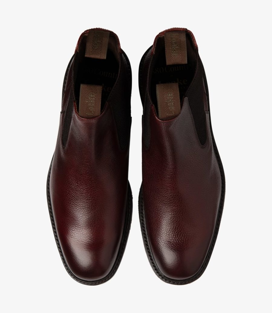 LOAKE - DINGLEY Premium Chelsea Boot - Rosewood Grain