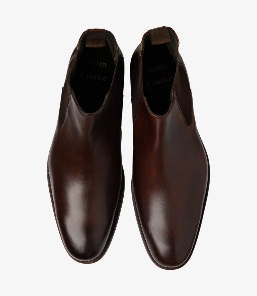 LOAKE - Wareing Premium Chelsea boot - Dark Brown