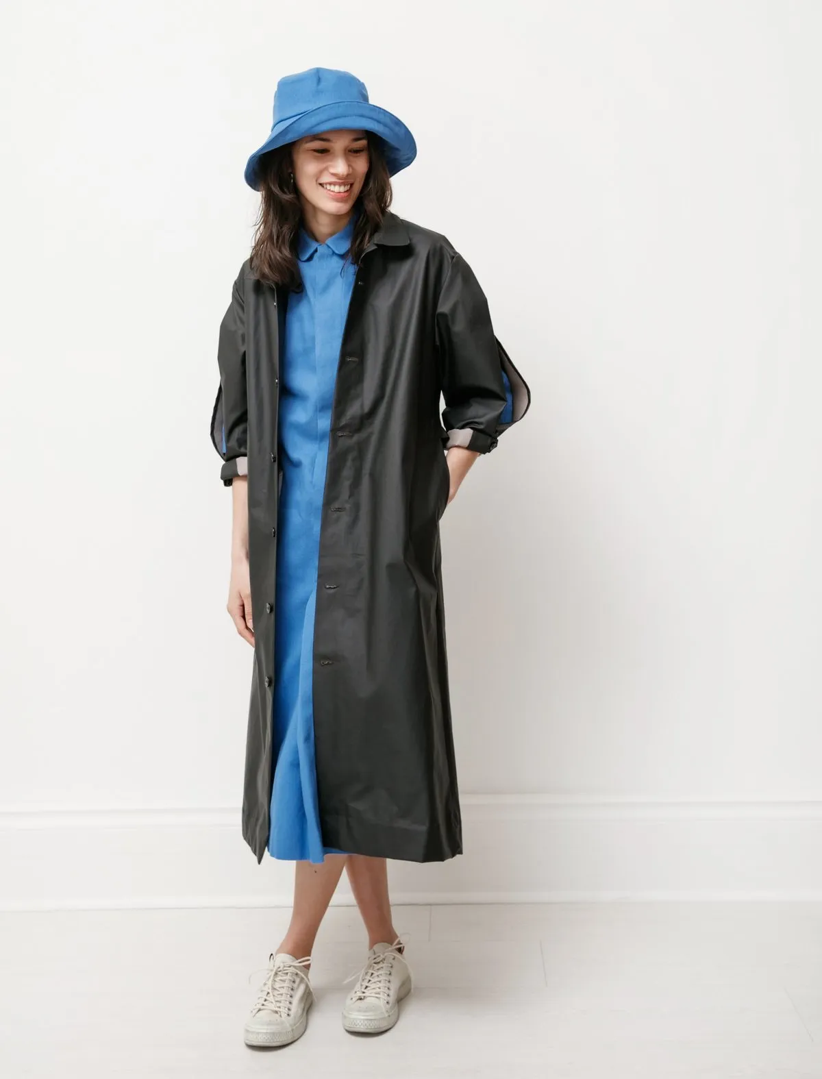 Lourdes Coat Dress - Black