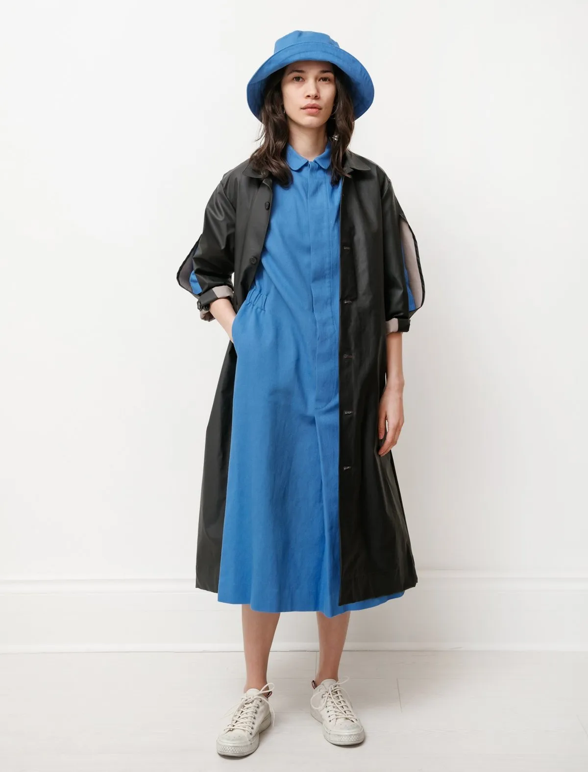 Lourdes Coat Dress - Black