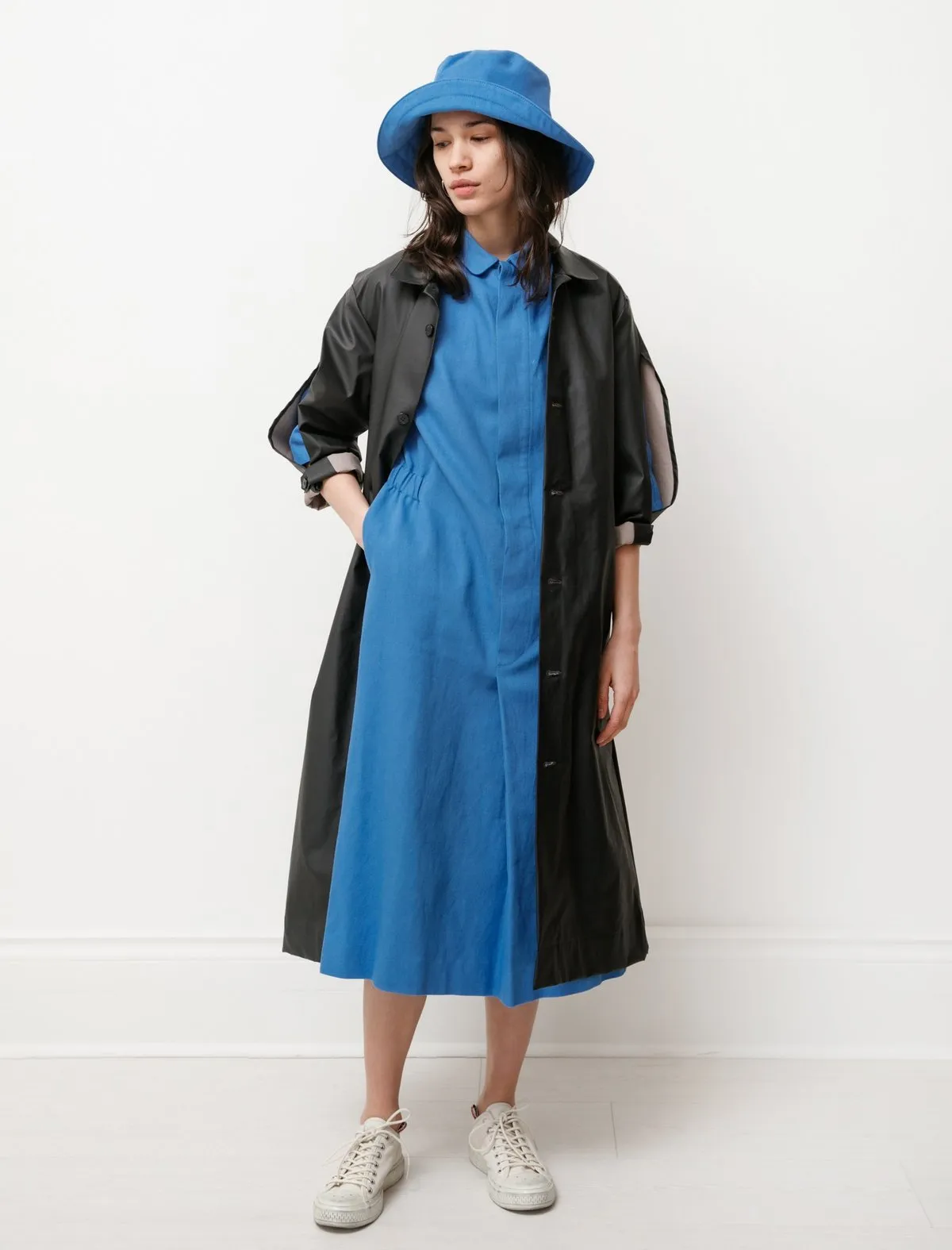 Lourdes Coat Dress - Black