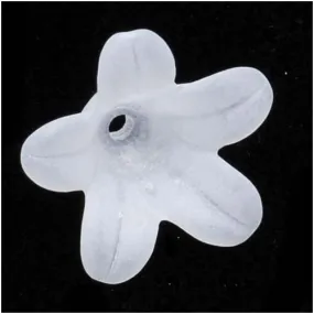 Lucite Lily Bell Flowers Matte Crystal Frost Light Weight 12mm X 7mm (10 pcs)