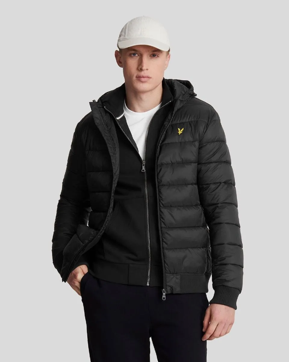 Lyle & Scott Wadded Quilted Jacket Jet Black