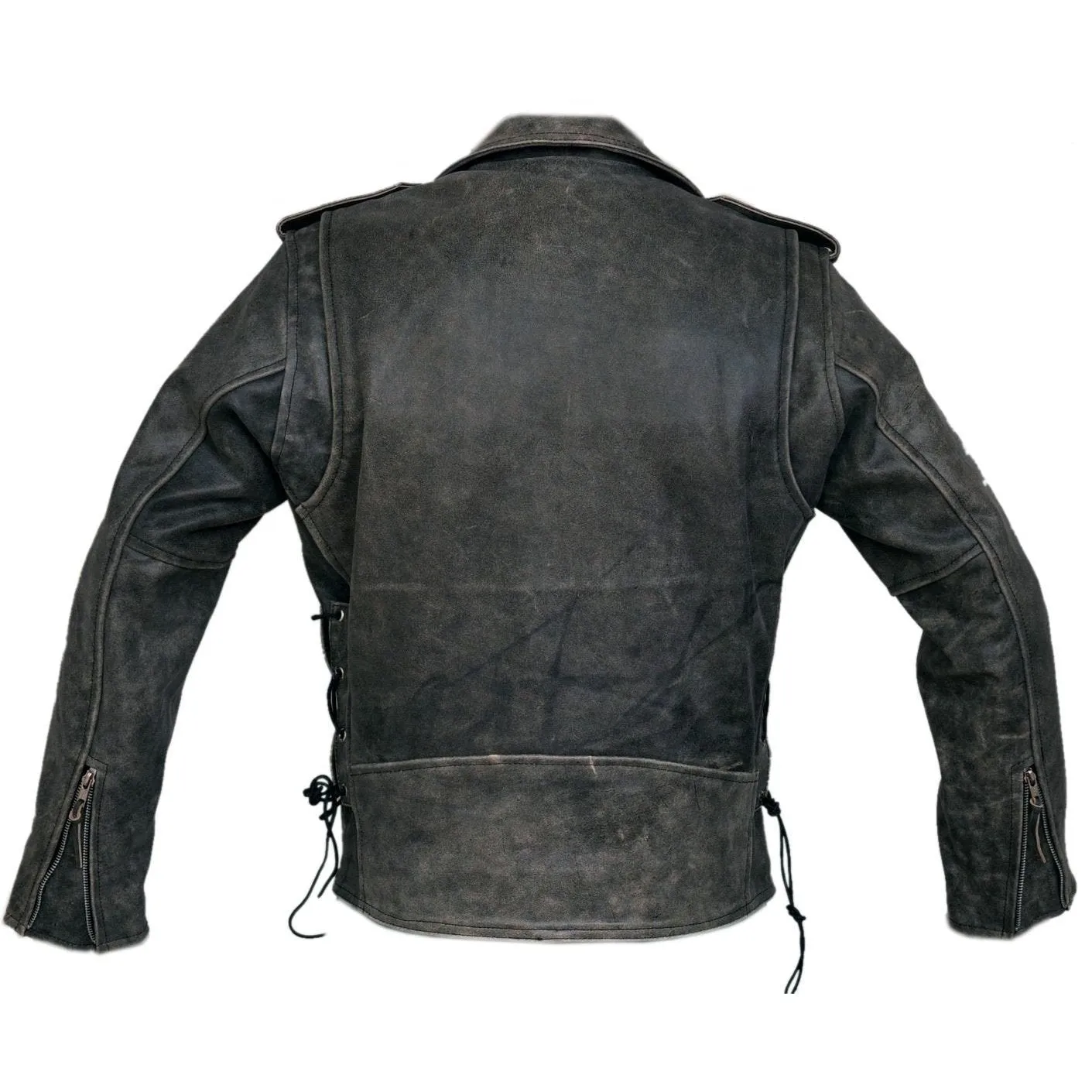 Marlon Brando Mens Stonewash Distressed Vintage Leather Jacket