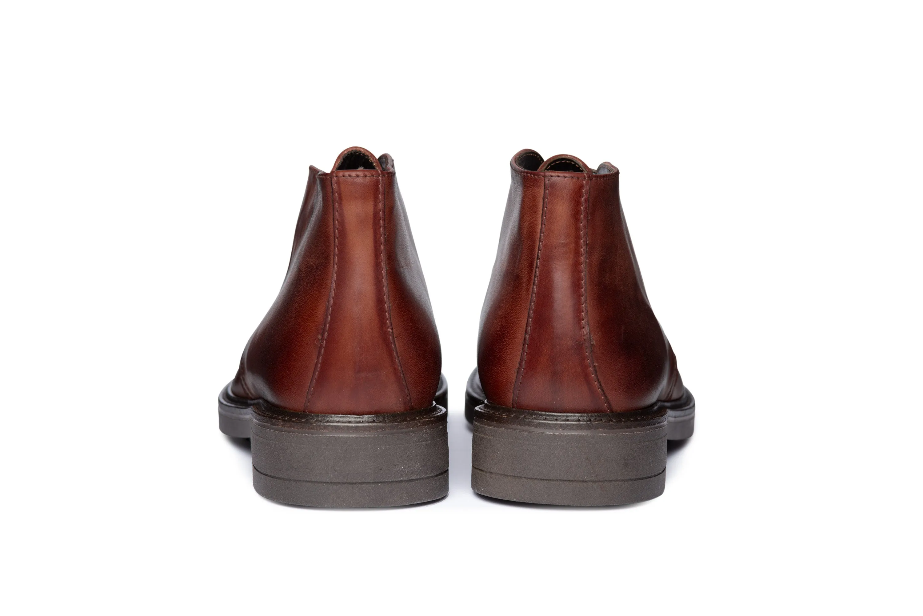 Medium Brown Ankle Boot with Rubber Sole