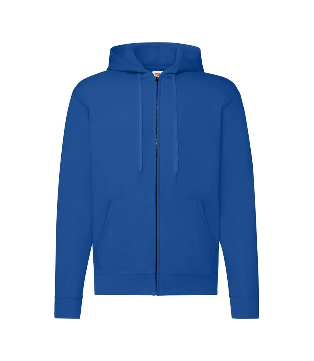 Mens classic zipped hoodie royal blue Fruit of the Loom