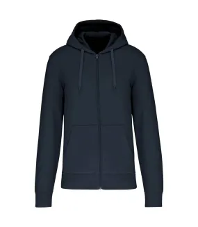 Mens eco friendly full zip hoodie navy Kariban