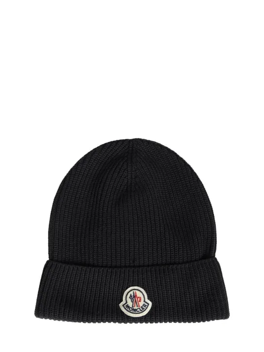 Moncler   Logo detail cotton beanie 