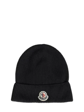 Moncler   Logo detail cotton beanie 