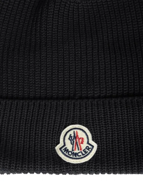 Moncler   Logo detail cotton beanie 