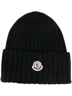 Moncler    Moncler Logo Wool Beanie