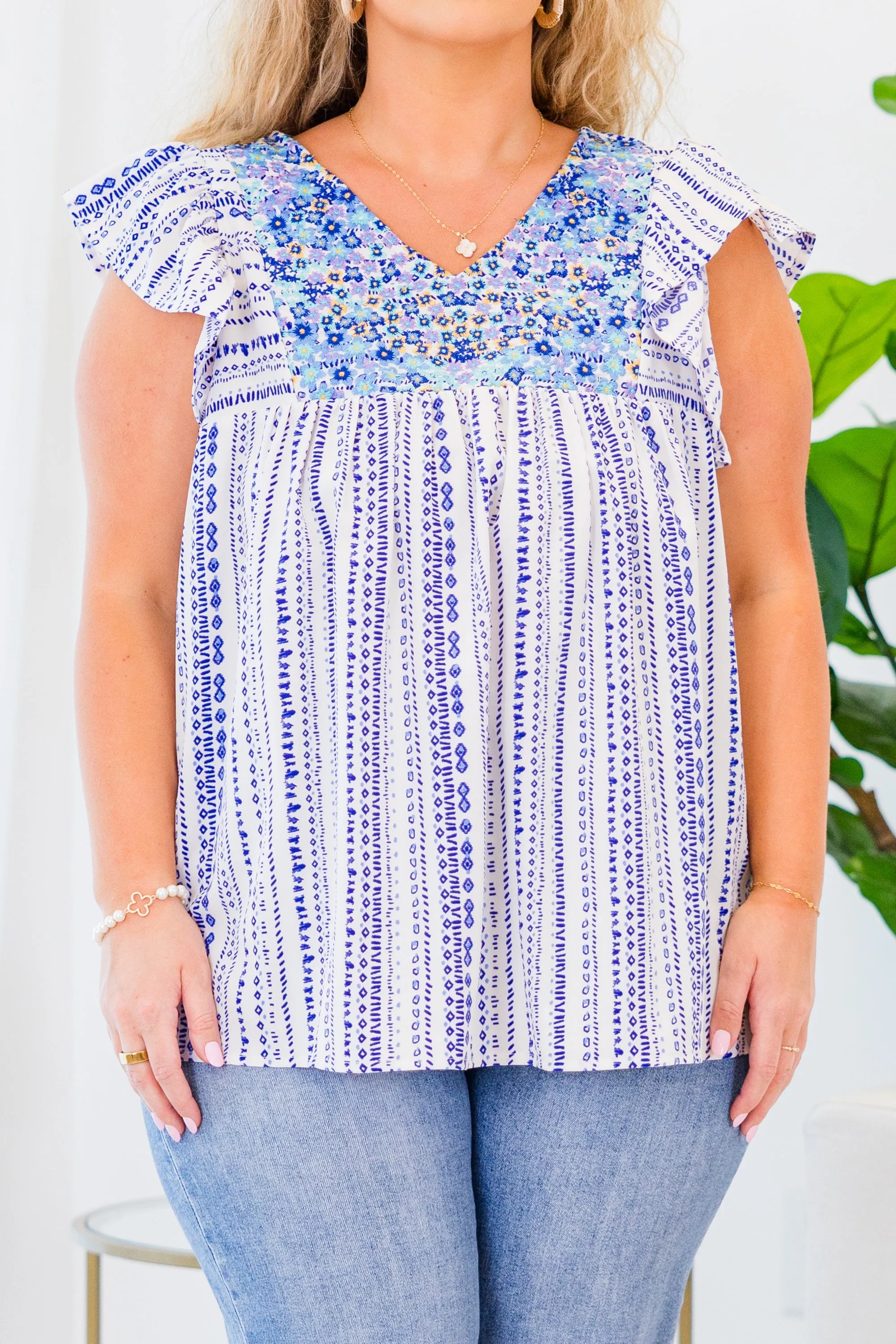 Musing About You Top, Blue