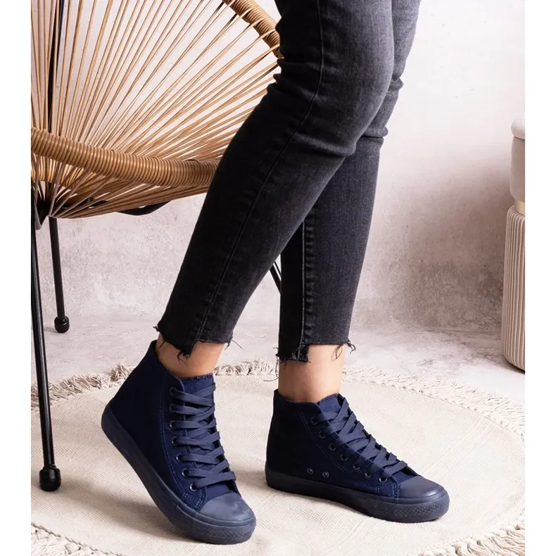 Navy blue Rafife high top sneakers