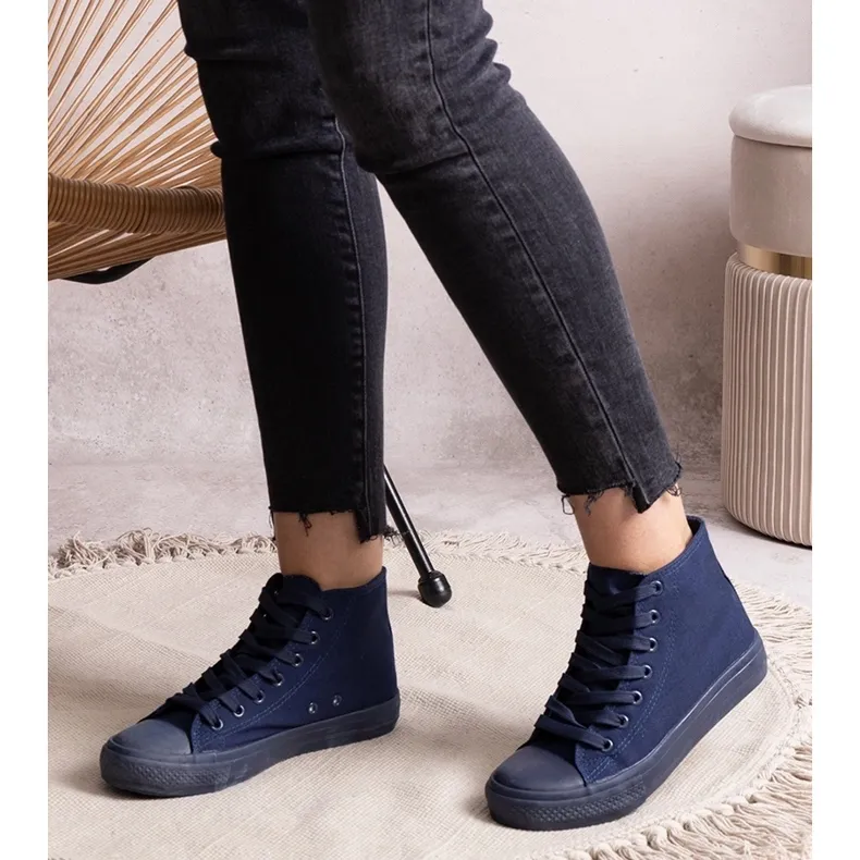 Navy blue Rafife high top sneakers