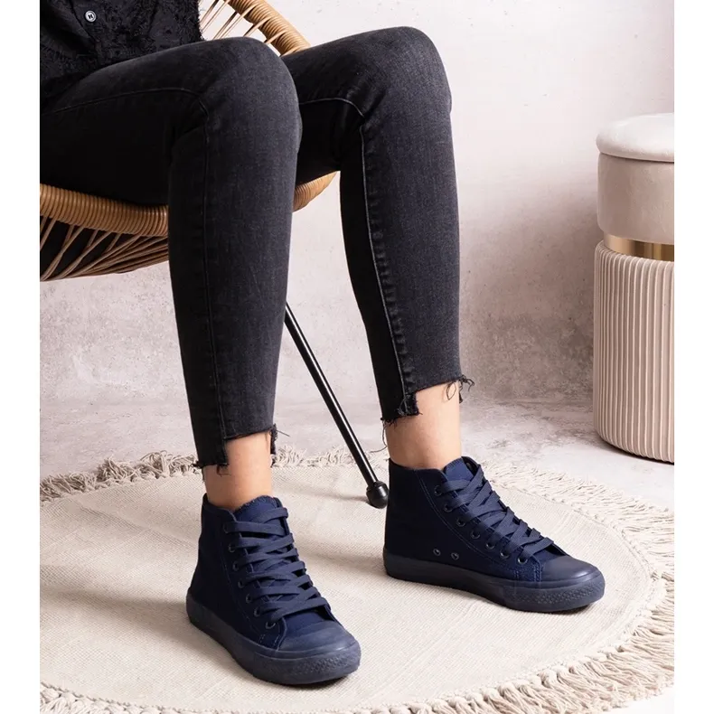 Navy blue Rafife high top sneakers