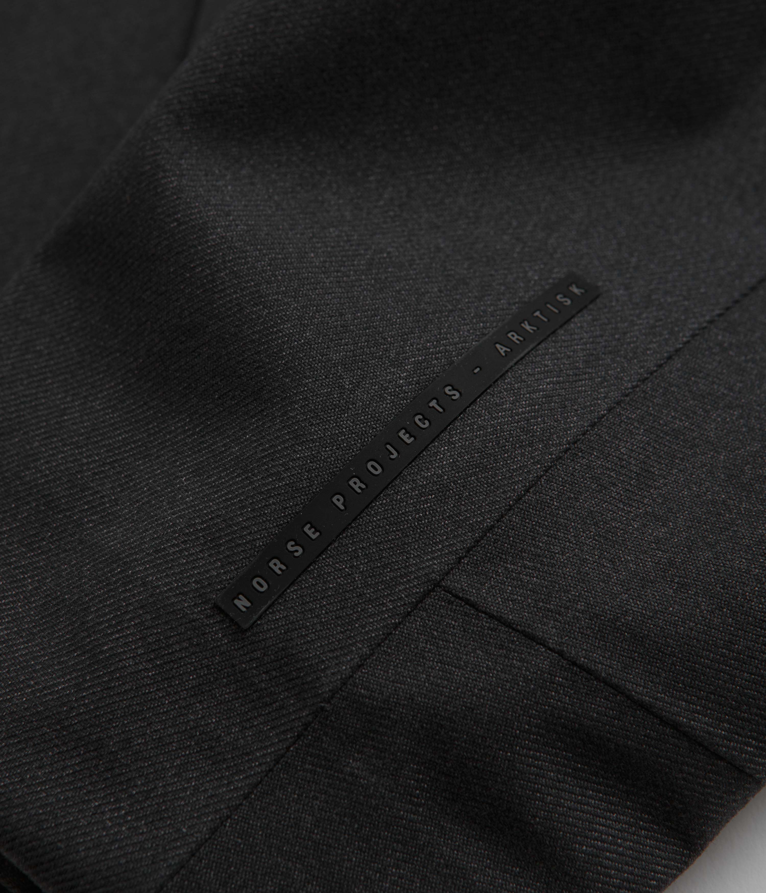 Norse Projects Textured Twill Gore-Tex 3L Stand Collar Jacket - Charcoal Grey