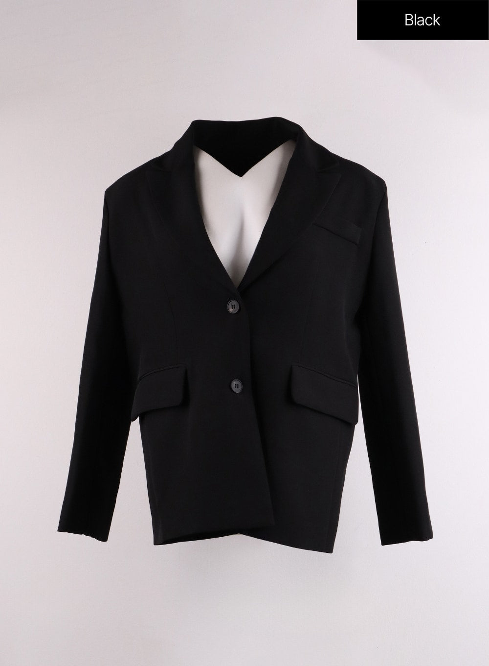 Oversized Solid Blazer Jacket IF402