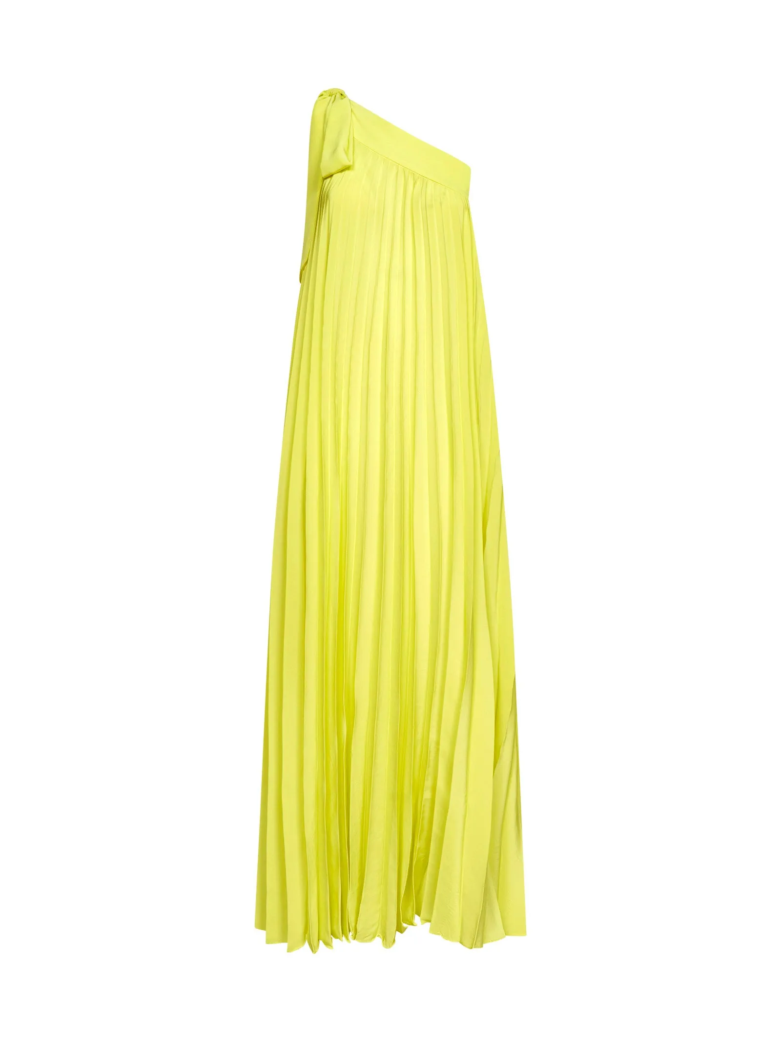 P.A.R.O.S.H. One-Shoulder Pleated Midi Dress