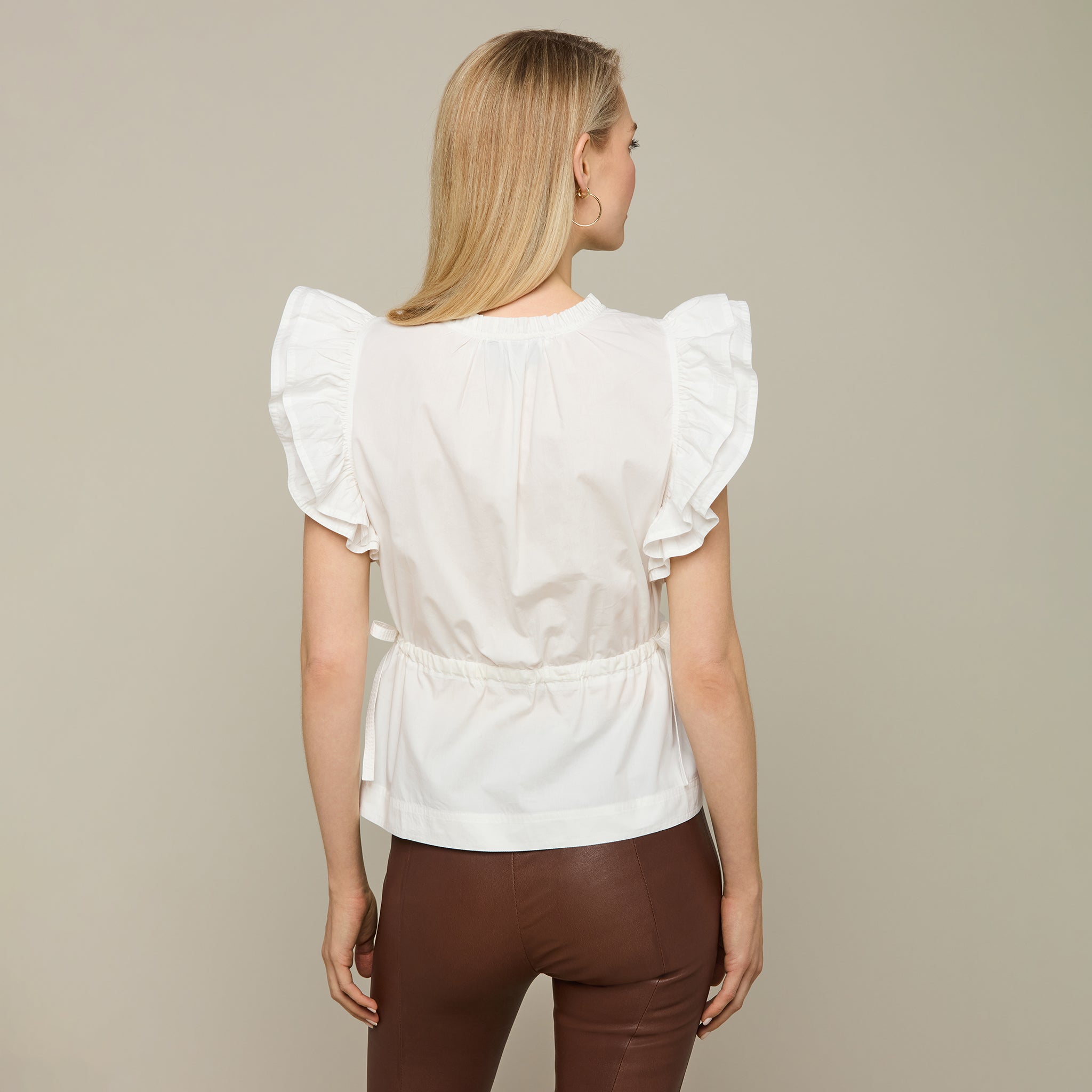 Peplum Top :: White